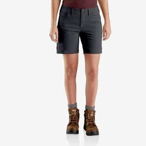 Women’s Carhartt Plus Size Utility Cargo Shorts Black Canvas Size 16 NWT